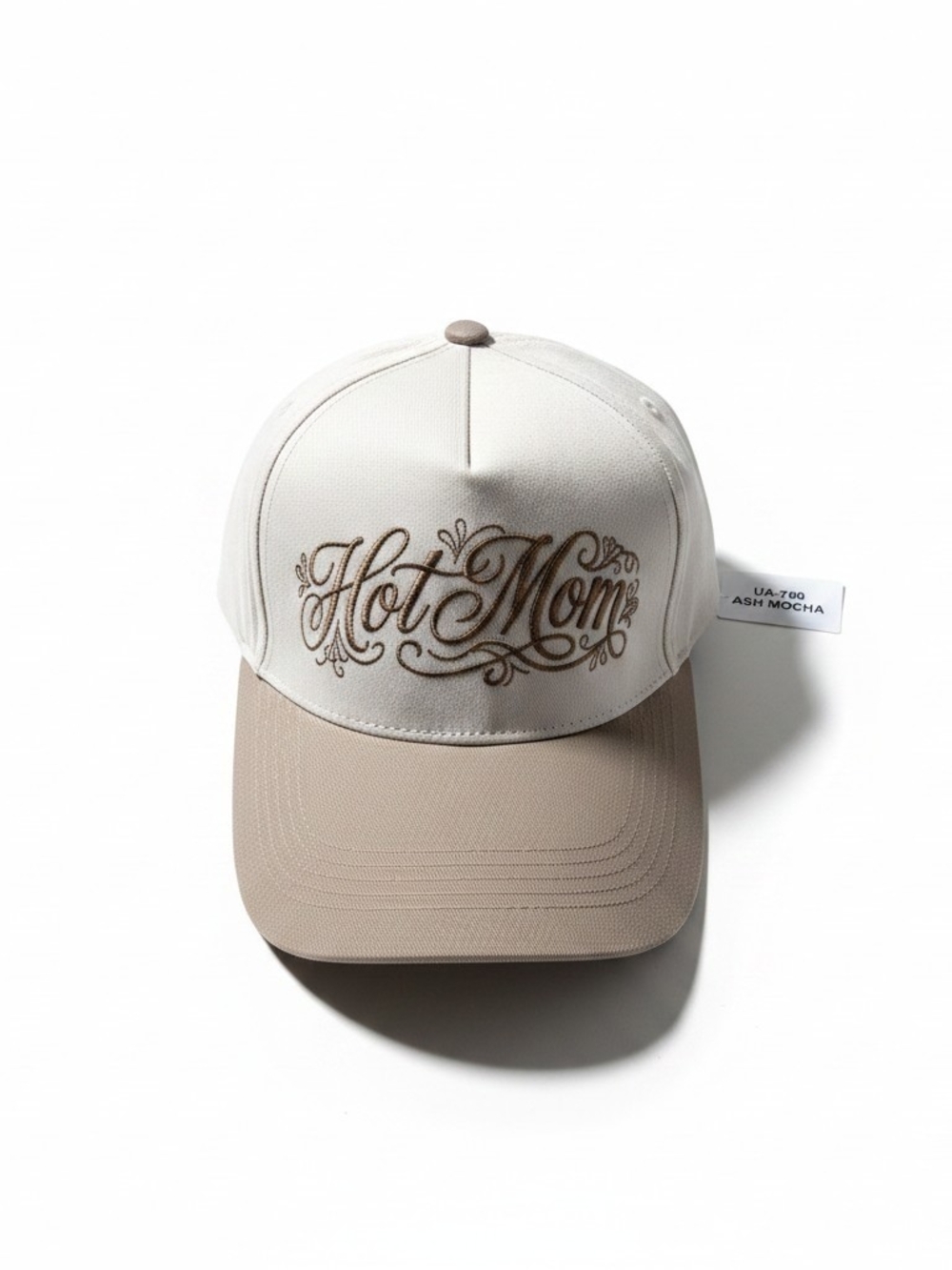 Zenana Hot Mom Embroidered Trucker Cap - Ash Mocha